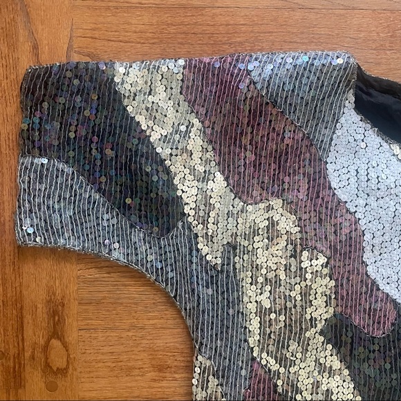 Jean for Joseph Le Bon multicolor sequin silk dress size L - Picture 2 of 16